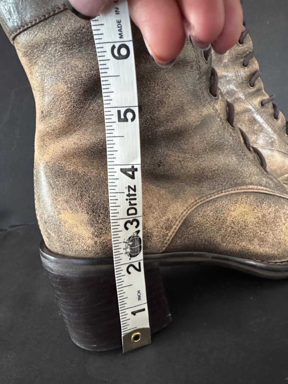 Vintage Pazzo Distressed Look Lace up Boots - Picture 9 of 17